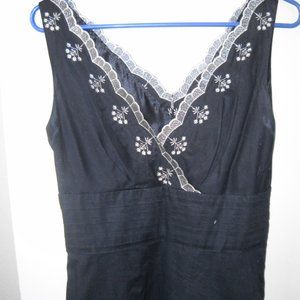 Black dress with Gold stitching